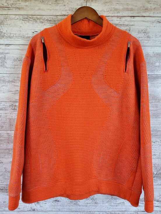 Nike Tops - Nike City Ready Mock Neck Tech Pack Oversized Running Sweatshirt Orange